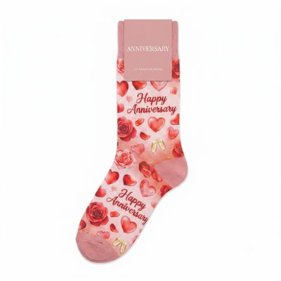 Custom Anniversary Print Socks - Detail A